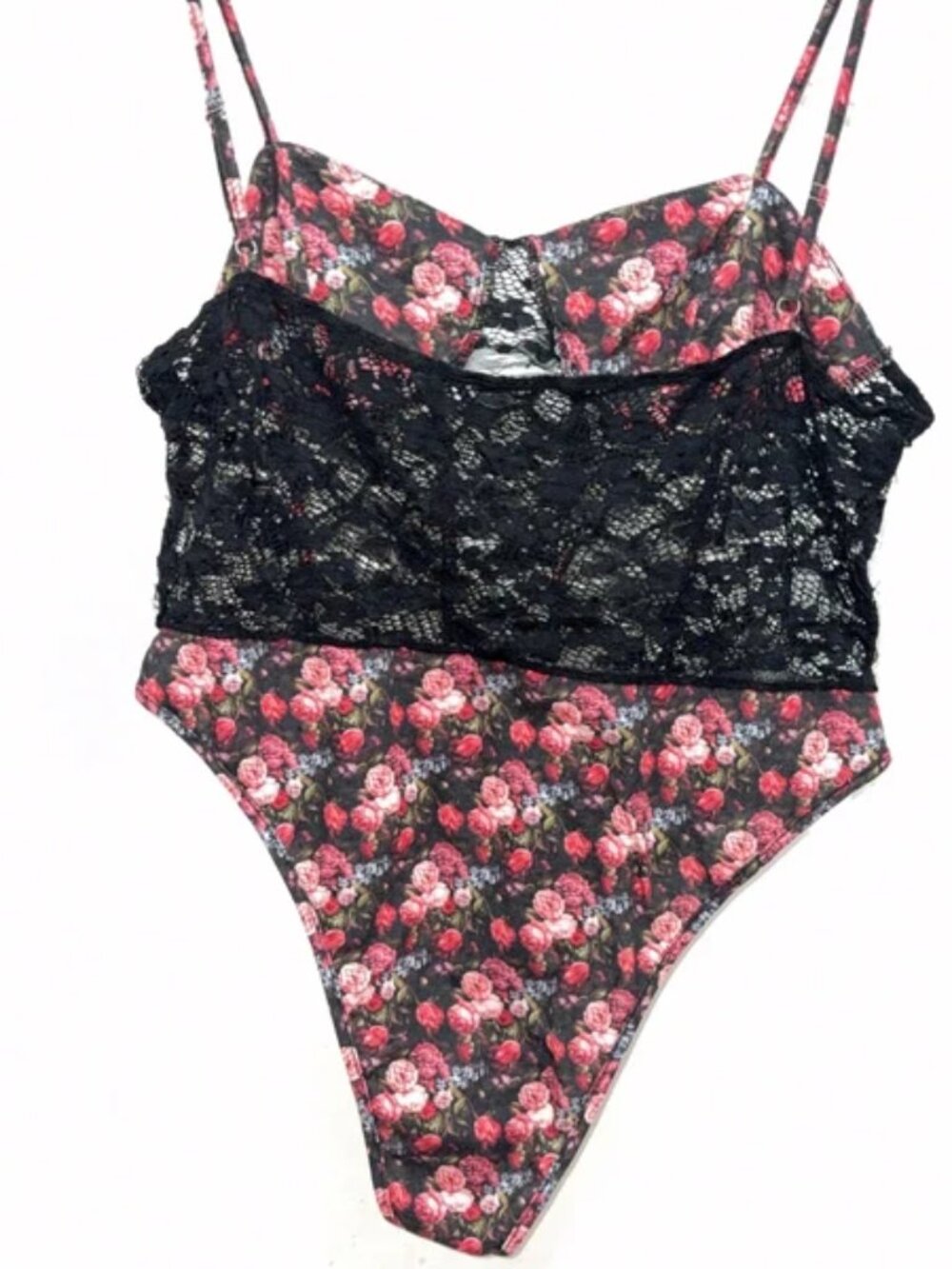 Floral Lace Corset Bodysuit - Picture 2 of 2